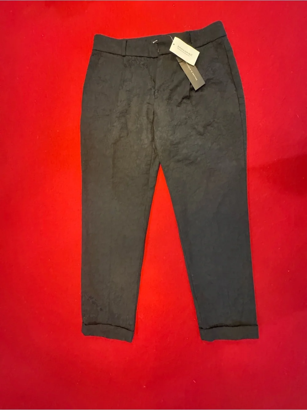 Banana Republic Women’s Black Brocade Pants Size 0